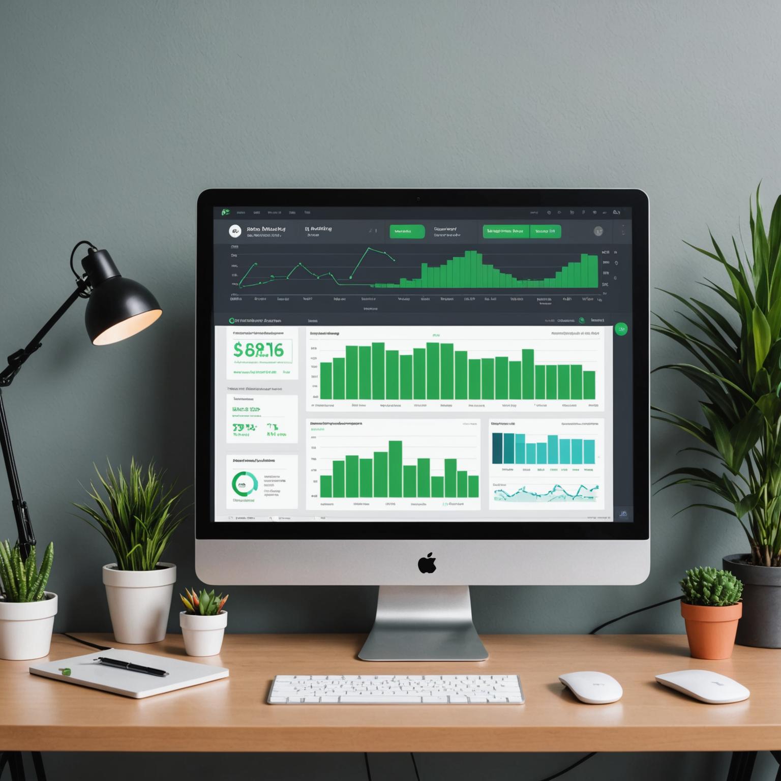 SEO analytics dashboard showing organic traffic growth